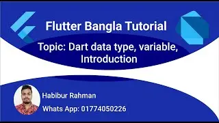 Dart introduction data types, variable, Bangla Class 1