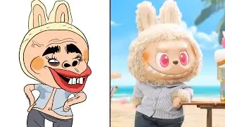 LABUBU - Put on Your Sunglasses and Enjoy The Summer Vibes With LABUBU Drawing Meme