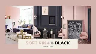 Soft Pink and Black Interiors