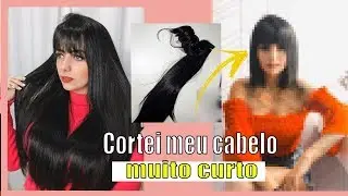 CORTEI MEU CABELO CURTO PELA PRIMEIRA VEZ- VEM VER COMO FICOU- ANDREZA FARIAS