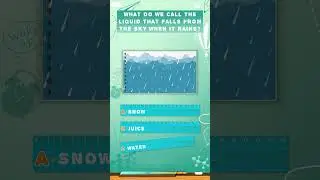 What do we call the liquid that falls from the sky when it rains?
