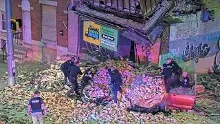 Video Shows Fatal Car Crash, Building Collapse in Baltimore