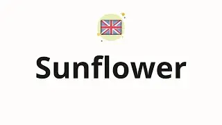 How to pronounce Sunflower