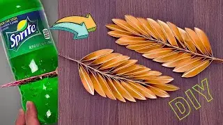 plastic bottle Realistic leaves 🌿 Nice and easy Plastic bottle home decor ideas
