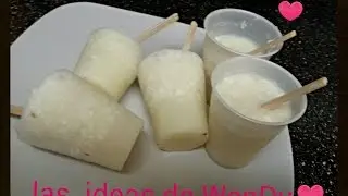 paletas de leche con coco
