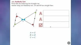 Angle Angle AA Similarity Test