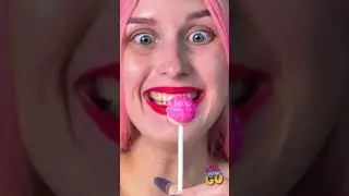 The weirdest way to clean a lollipop 🍭😅