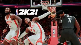 NBA 2K21 Next Gen 4K Gameplay - Houston Rockets vs Brooklyn Nets | Kyrie Ankle Breaker!