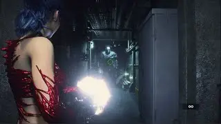 Resident Evil 2 Remake Claire Scarlet Red Symbiote Armor with Jiggle Physics Gameplay PC Mod
