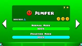 Geometry Dash level 7 Jumper all 3 coins