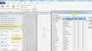 Microsoft Visio add UML include arrow