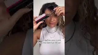 Heatless curls using the Denman Brush.Curly hair tutorial. 