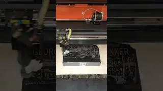 laser Engraving our EconoMonument™️ mini upright headstone. #memorial #laserengraving #lasermachine