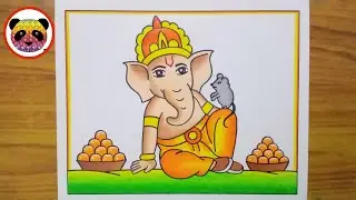 Ganesh Drawing / Ganesh Chaturthi Drawing / Lord Ganesha Drawing / How to Draw Ganpati Bappa Easy