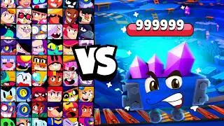 ALL BRAWLERS vs TROLLEY WITH GEMS | Brawl Stars