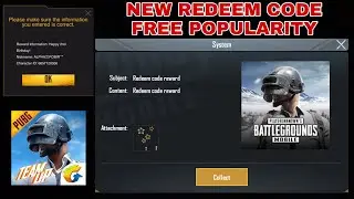 NEW REDEEM CODE FOR PUBG KR AND PUBG MOBILE | FREE POPULARITY