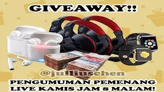 Giveaway Headseat Gaming, Airpods, Smart watch dan Uang Tunai Hari ini