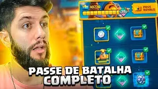 BUGUEI E TERMINEI O PASSE DE TEMPORADA NO CLASH ROYALE!