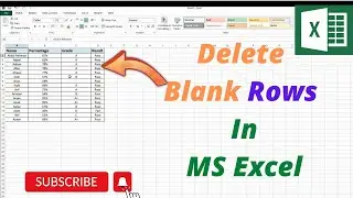 How to delete Rows in excel