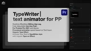 Typewriter Text Animator For Premiere Pro MOGRT -  Easy Text Animator Tool-Tutorial