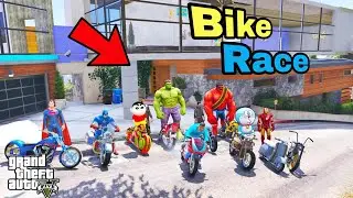 Franklin and Shinchan Ask Question & Answer Test in Tuition Classes or Bike Racing  in GTA V