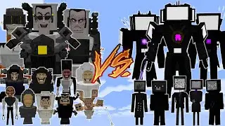 All SKIBIDI TOILET vs TV MAN - SKIBITOI V.19.1 AND SKIBIDI TOILET V2.7 | MINECRAFT PE BATTLE