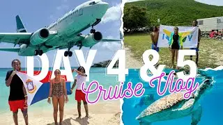 Planes flew RIGHT ABOVE our heads on this island! 😱✈️🏝️ + Snorkeling with STING RAYS & turtles! 🐢