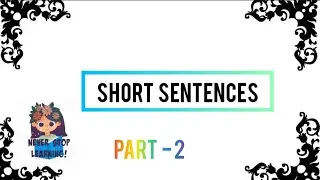 Easy Short Sentences |To improve communication skills |English with Tamil meaning | Part -2