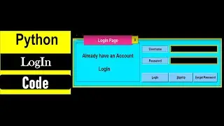 Python Code | LogIn System | Python Programming
