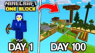 I Survived 100 Days in ONE BLOCK Minecraft