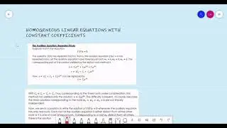 Higher Order D.E.: Homogeneous Equation with Constant Coefficients - Repeated Roots