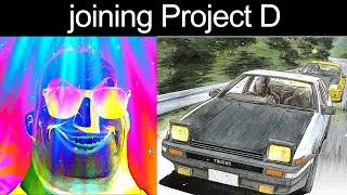 Mr. Incredible meets Initial D characters