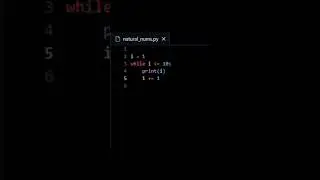 Print First 10 Natural Numbers in Python 