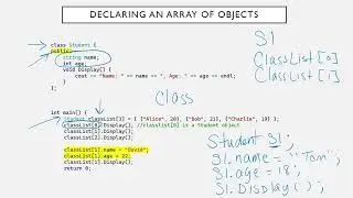 arrays of objects and classes with arrays overview