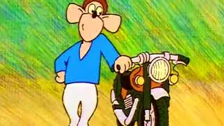Muzzy 3 :  I`ve got a big bag.  I like plums