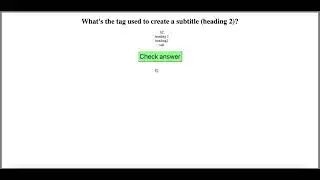 Quiz on What is HTML? Making a title, subtitle and paragraph, How to insert an image?