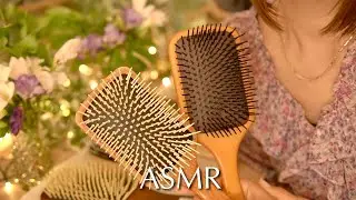 [ASMR] Relaxing Hair Brushing with Natural Brushes  | Help You Sleep | No Talking