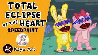 Giggles and Cuddles - Total Eclipse of the Heart - Happy Tree Friends [SPEEDPAINT]