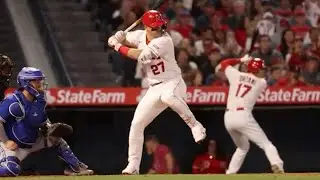 Mike Trout Slow Motion Home Run Baseball Swing Ohtani