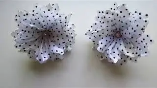 Школьные пышные бантики в горошек МК, DIY school bows lazos tutorials bows