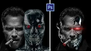 Photoshop eğitim | Terminator yüzü| Terminator Effect | CS6