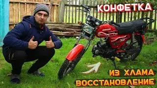 KILLED ALPHA MOPED from JUNK to CANDY #2 - RESTORED Engine, Wiring, Fork and Wheels Paint
