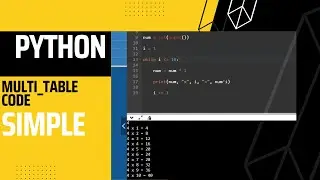 Programming Multiplication Table Using While loop in Python