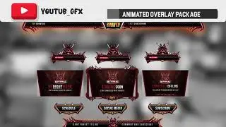 High Quality Custom Animated Overlay Package for Twitch Streamers