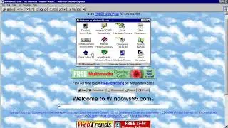 Windows 95 website in 1996 in Internet Explorer 2.0
