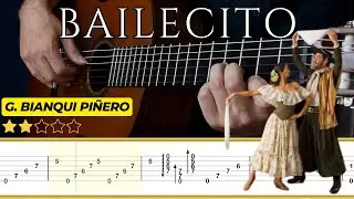 BAILECITO 🎸 G. Bianqui Piñero || Classical Guitar Tutorial + TABS