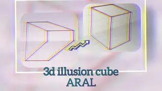 How to draw a 3d illusion cube  ?! very easy !!!