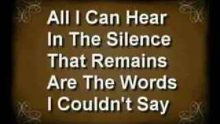 Rascal Flatts Words I Couldn't Say **WITH LYRICS**