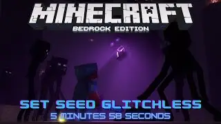 Minecraft Bedrock, but it's beaten in under 6 minutes (Set Seed Glitchless)