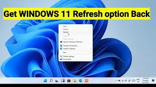 windows 11 refresh option